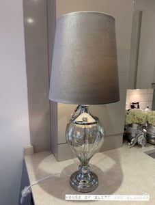 Large Bauble Lamp With 19inch Grey Shade