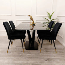 Load image into Gallery viewer, Elysium 1.6 Black Dining Table with Black Sintered Stone