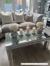 Load image into Gallery viewer, Glitz And Glamour Silver Mirror Coffee Table 110cm x 60cm