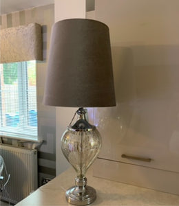 Large Bauble Lamp With 19inch Grey Shade