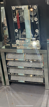 Load image into Gallery viewer, Glitz &amp; Glamour 5 Drawer Silver Mirror Sideboard Drawer Unit