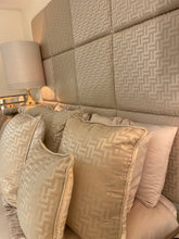 Load image into Gallery viewer, FF Cushion in Beige and White (Reversible)