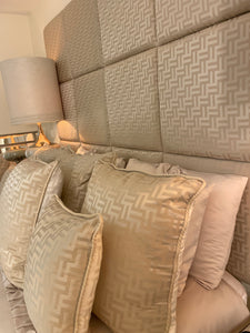 FF Cushion in Beige and White (Reversible)
