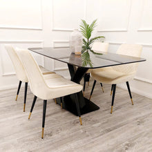 Load image into Gallery viewer, Elysium 1.6 Black Dining Table with Black Sintered Stone