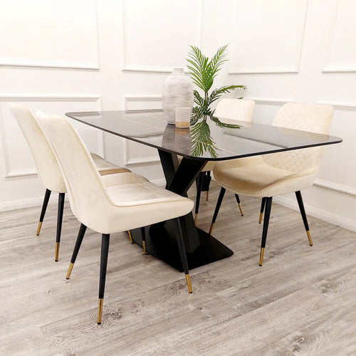 Elysium 1.6 Black Dining Table with Black Sintered Stone