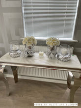 Load image into Gallery viewer, Louis White Marble &amp; Stainless Steel Console Table 120cm x 40cm x 75cm