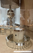 Load image into Gallery viewer, Silver Mirror Crystal 5 Piece Candle Holder