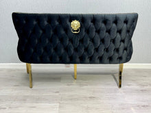 Load image into Gallery viewer, Giselle Black &amp; Gold Luxury Bench