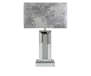 Crystal Table Lamp With Grey Marble Shade