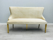 Load image into Gallery viewer, Giselle Cream &amp; Gold Luxury Bench