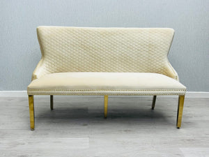 Giselle Cream & Gold Luxury Bench