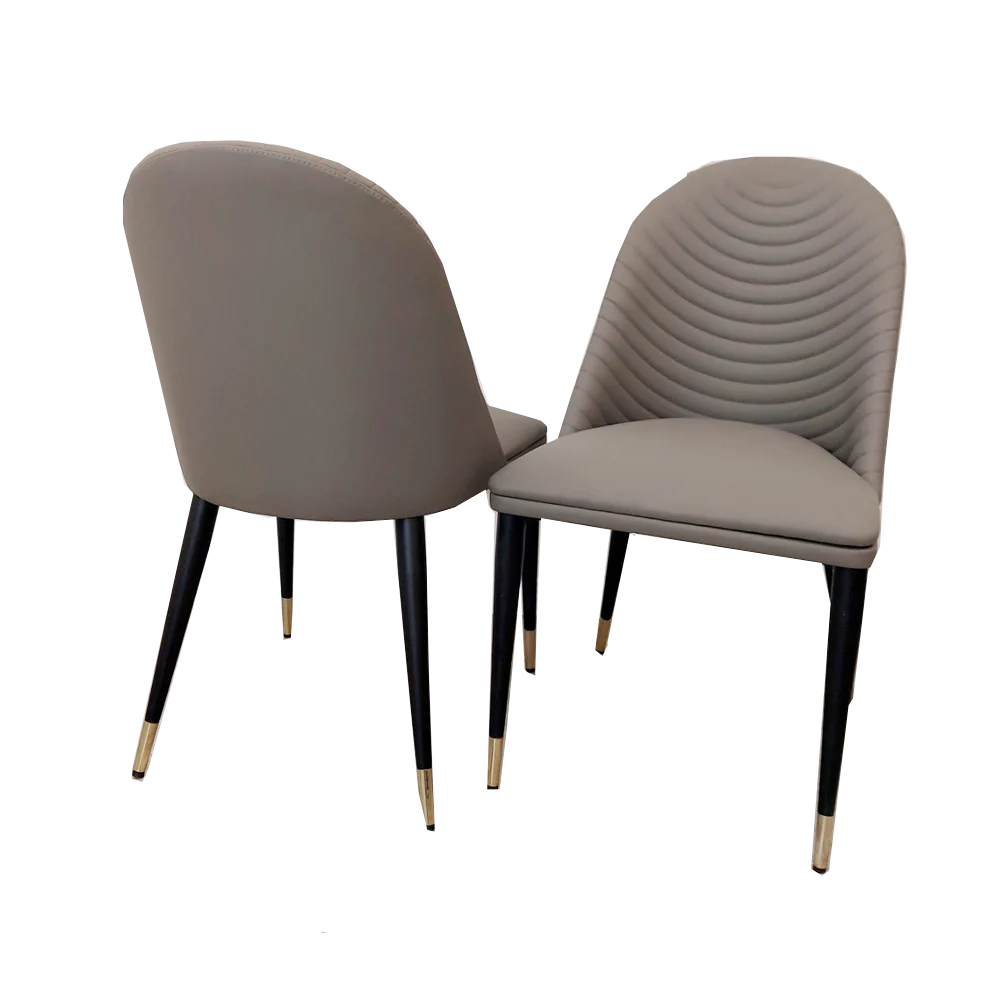 Albie Leather Dining Chair - 2 Options Tan & Grey