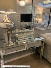 Load image into Gallery viewer, Glitz And Glamour 2 Drawer Silver Mirror Console Table