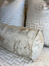 Load image into Gallery viewer, FF Cushion in Beige and White (Reversible)
