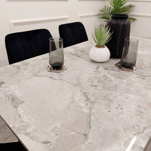 Load image into Gallery viewer, Trojan 1.4 Black Dining Table with Sintered Stone Top