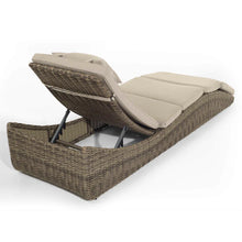 Load image into Gallery viewer, Kensington Set of 2 Sun Loungers with Side Table in Brown Rattan