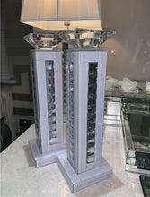 Load image into Gallery viewer, White Gloss Crystal Candle Holder