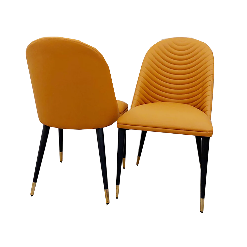 Albie Leather Dining Chair - 2 Options Tan & Grey