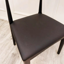 Load image into Gallery viewer, Elsie Wooden Wishbone Chair with Matt Black Seat