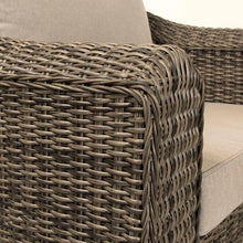 Load image into Gallery viewer, Soho 3 Seater Sofa with 2 Armchairs and Coffee Table in Brown Rattan