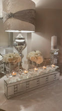 Load image into Gallery viewer, Crushed Diamond Crystal Mirror &amp; Glass Candle Holder