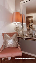 Load image into Gallery viewer, Medium 90cm Glass Bauble Lamp With Pink Velvet Shade