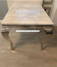 Load image into Gallery viewer, 1.5m Louis White Marble &amp; Stainless Steel Dining Table