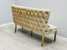Load image into Gallery viewer, Giselle Cream &amp; Gold Luxury Bench