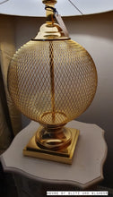 Load image into Gallery viewer, 78cm Round Wire Mesh Base Table Lamp with Champagne Shade