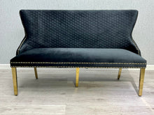 Load image into Gallery viewer, Giselle Black &amp; Gold Luxury Bench
