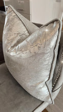 Load image into Gallery viewer, Paris Reversible Cushion in Silver / Pewter