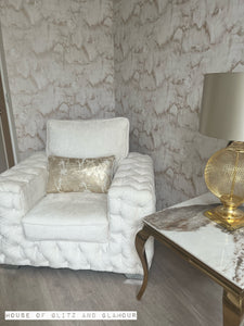Paris Reversible Cushion in Beige / Gold