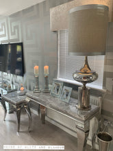 Load image into Gallery viewer, Louis Silver Marble &amp; Stainless Steel Console Table 140cm x 40cm x 75cm