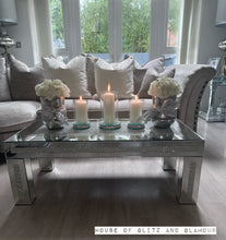 Load image into Gallery viewer, Glitz And Glamour Silver Mirror Coffee Table 110cm x 60cm