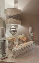 Load image into Gallery viewer, Crushed Diamond Crystal Mirror &amp; Glass Candle Holder