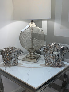 Large Silver Silver Medusa Vase