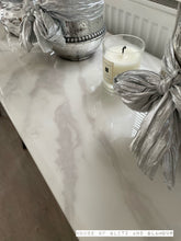Load image into Gallery viewer, Louis White Marble &amp; Stainless Steel Console Table 120cm x 40cm x 75cm