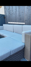 Load image into Gallery viewer, Atlanta Contemporary 4 Seater Rattan Corner Sofa with Large Footstool &amp; Coffee Table