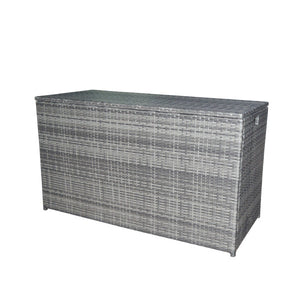 Wicker 154 Gallon Patio Storage Chest, Grey