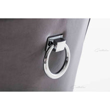Load image into Gallery viewer, Dark Grey Italian French Velvet Chrome Knocker Back Dining Chair