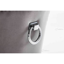 Load image into Gallery viewer, Light Grey Italian French Velvet Chrome Knocker Back Dining Chair