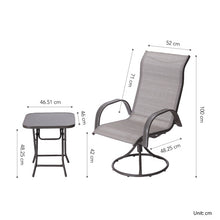 Load image into Gallery viewer, 3 Piece Patio Swivel Motion Set