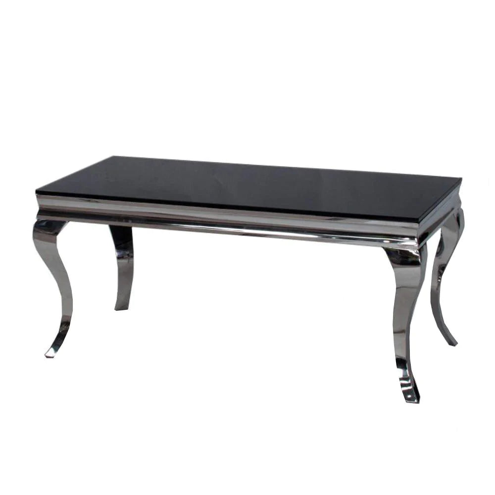 Coffee table silver legs deals