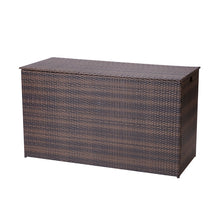 Load image into Gallery viewer, Wicker 154 Gallon Patio Storage Chest, Brown