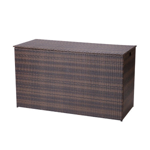 Wicker 154 Gallon Patio Storage Chest, Brown