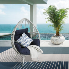 Load image into Gallery viewer, Patio Wicker Egg Chair White