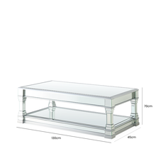 Load image into Gallery viewer, Venus Silver Mirror Coffee Table