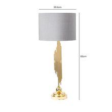 Load image into Gallery viewer, 83cm Gold Table Lamp With Grey Shade