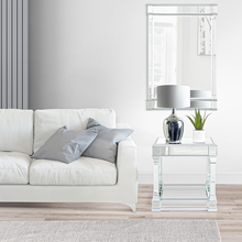Load image into Gallery viewer, Venus Silver Mirror End Table