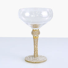 Load image into Gallery viewer, Gold Champagne Saucer with Diamante Ball and Stem Decoration
